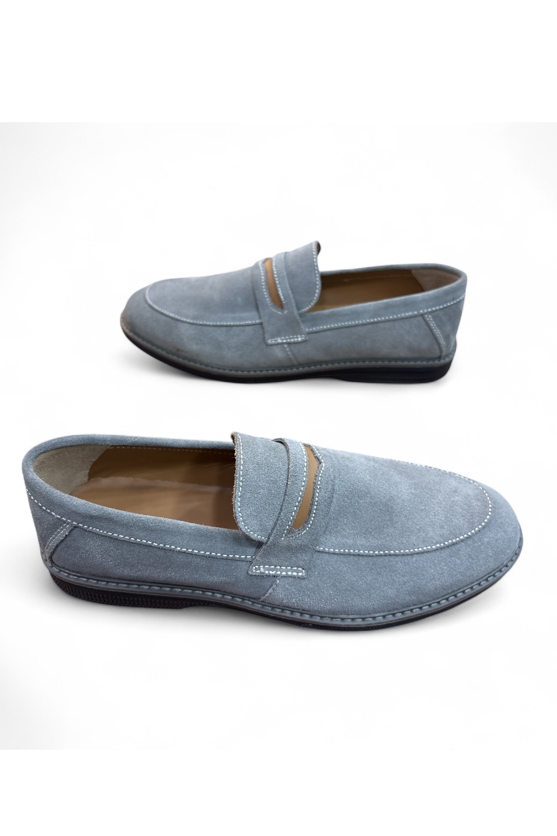 Imported Leather Nubek with rubber sole shoes 5879