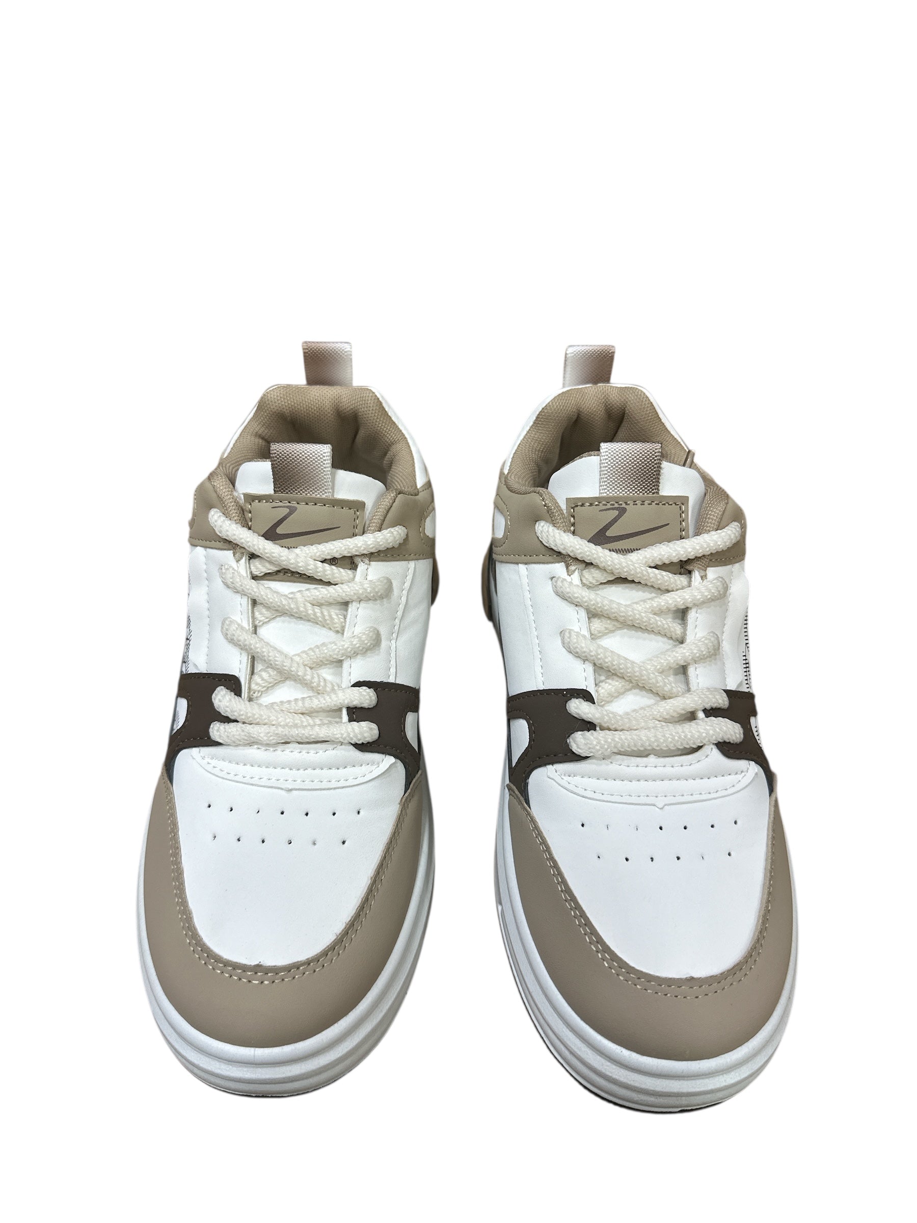 MEN imported sneakers 7293 white brown