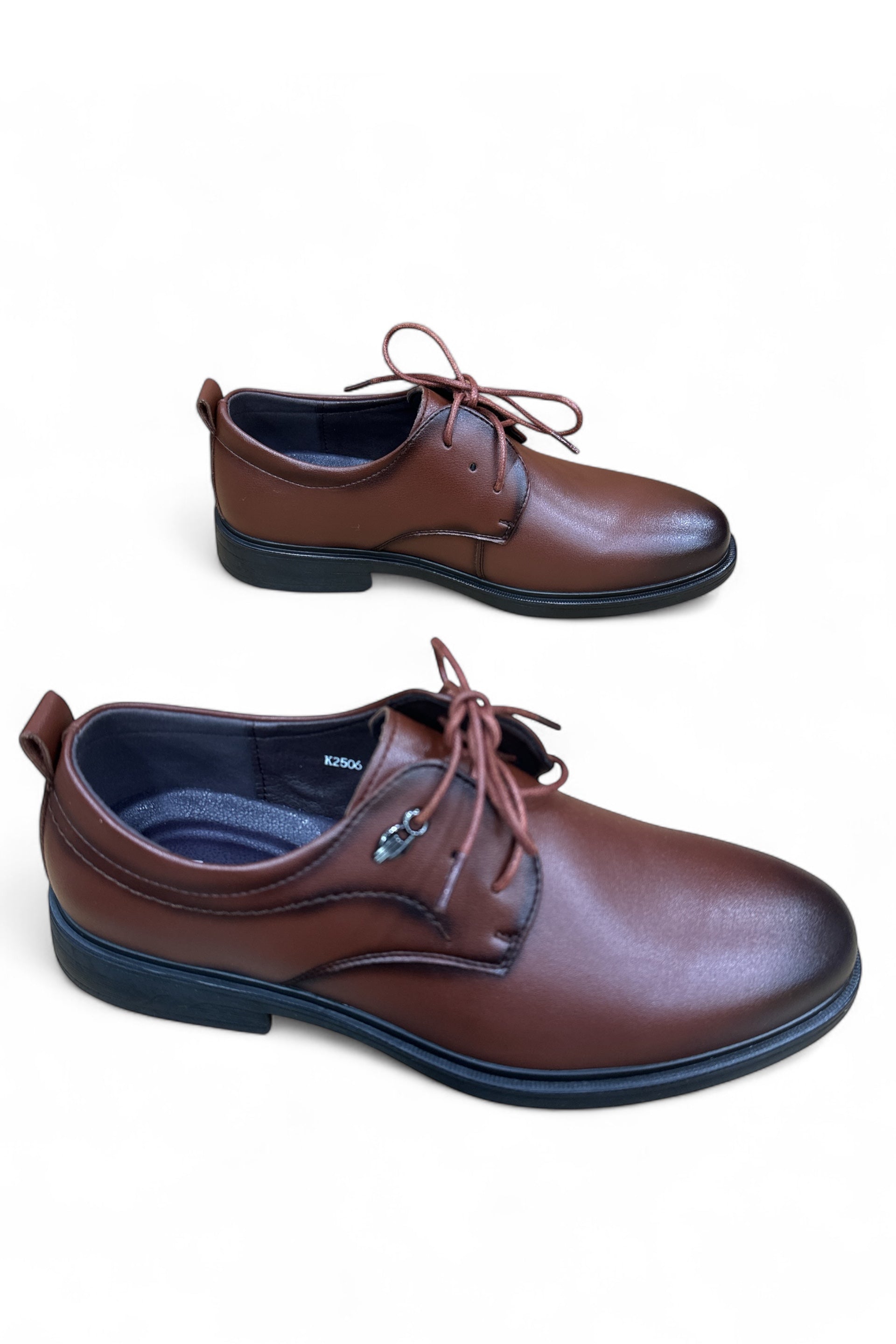 Imported leather wrinkle free dress shoes