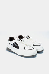 Low-Top Sneakers White Brown 7285