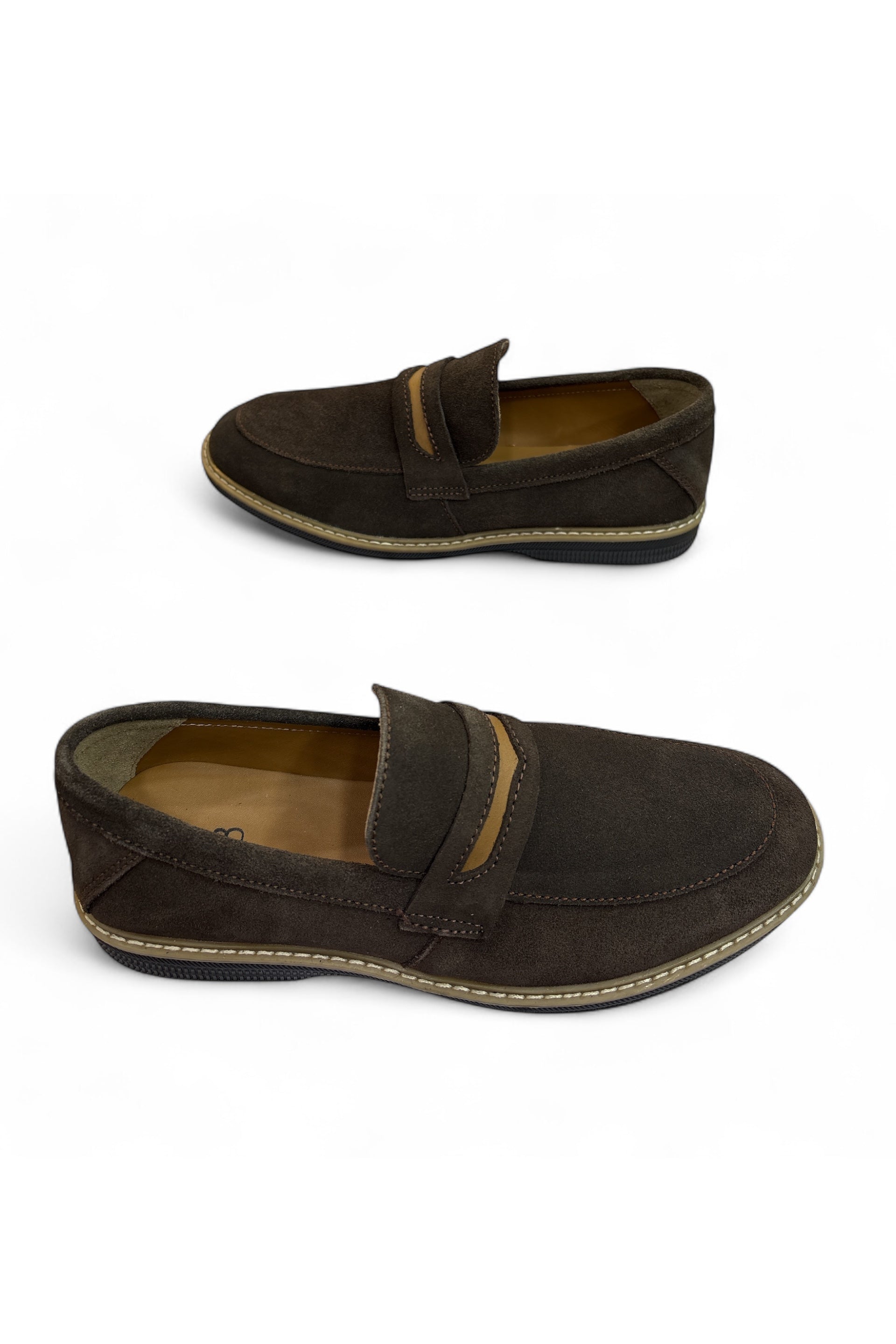 Imported Leather Nubek with rubber sole shoes 5879