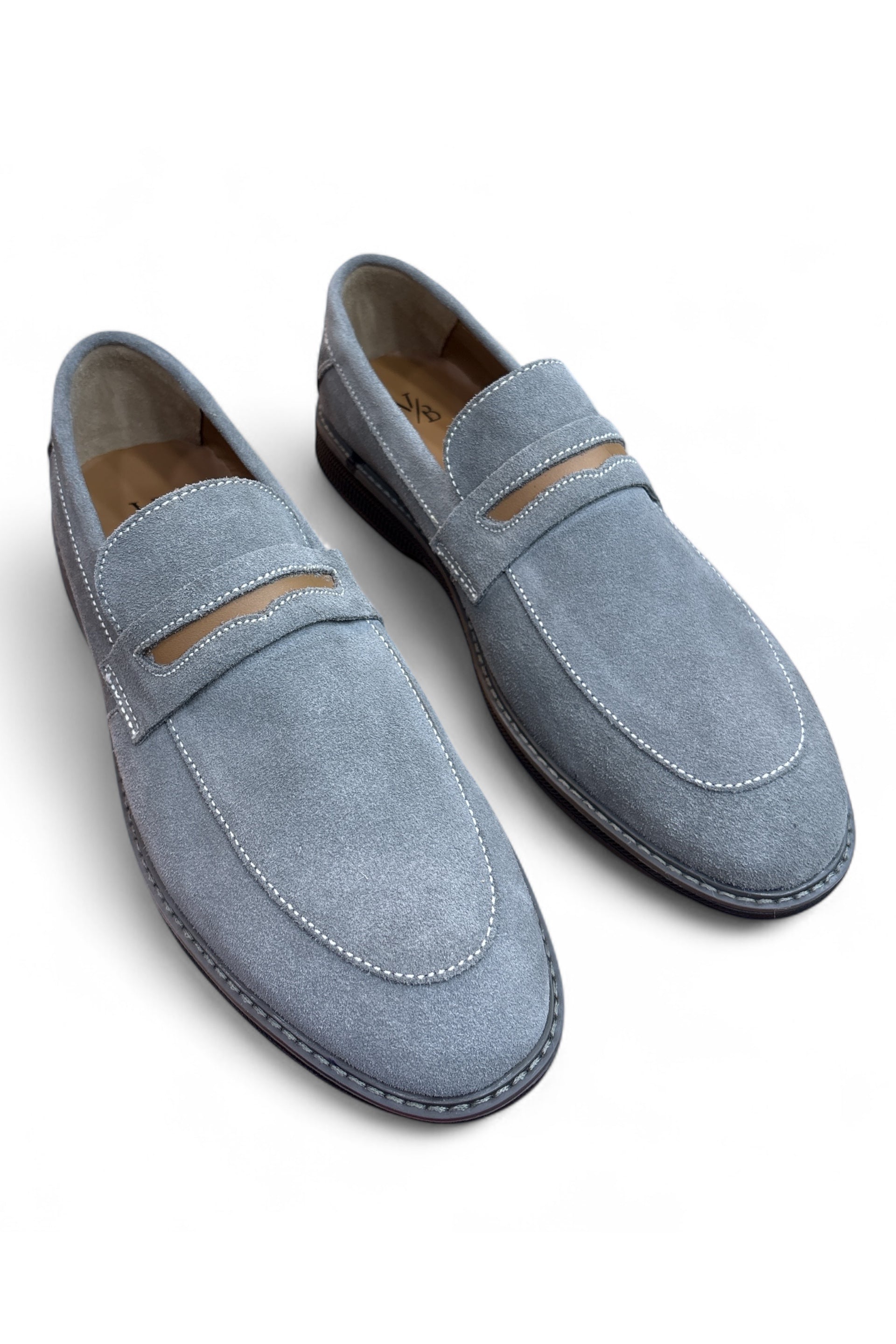 Imported Leather Nubek with rubber sole shoes 5879