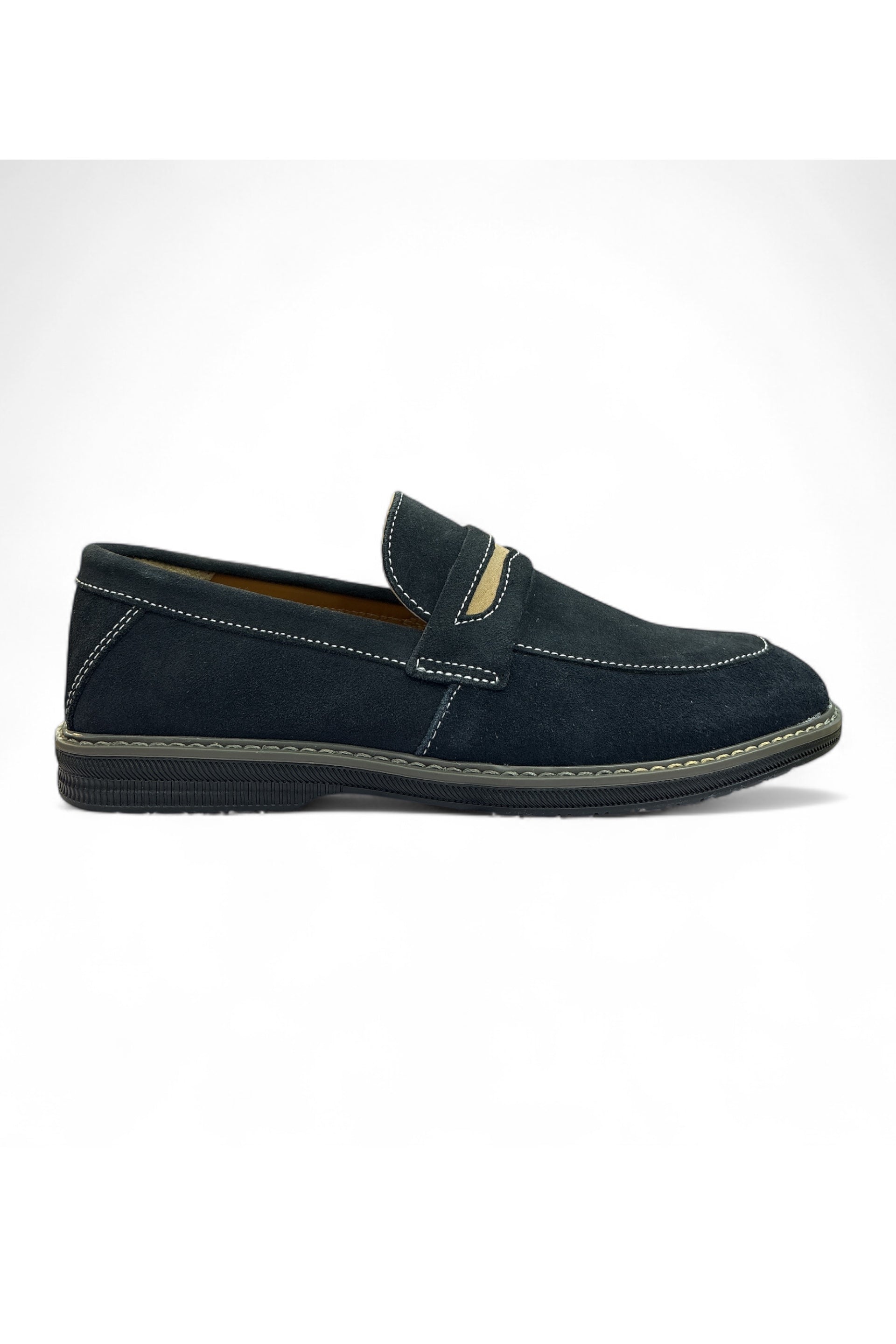 Imported Leather Nubek with rubber sole shoes 5879