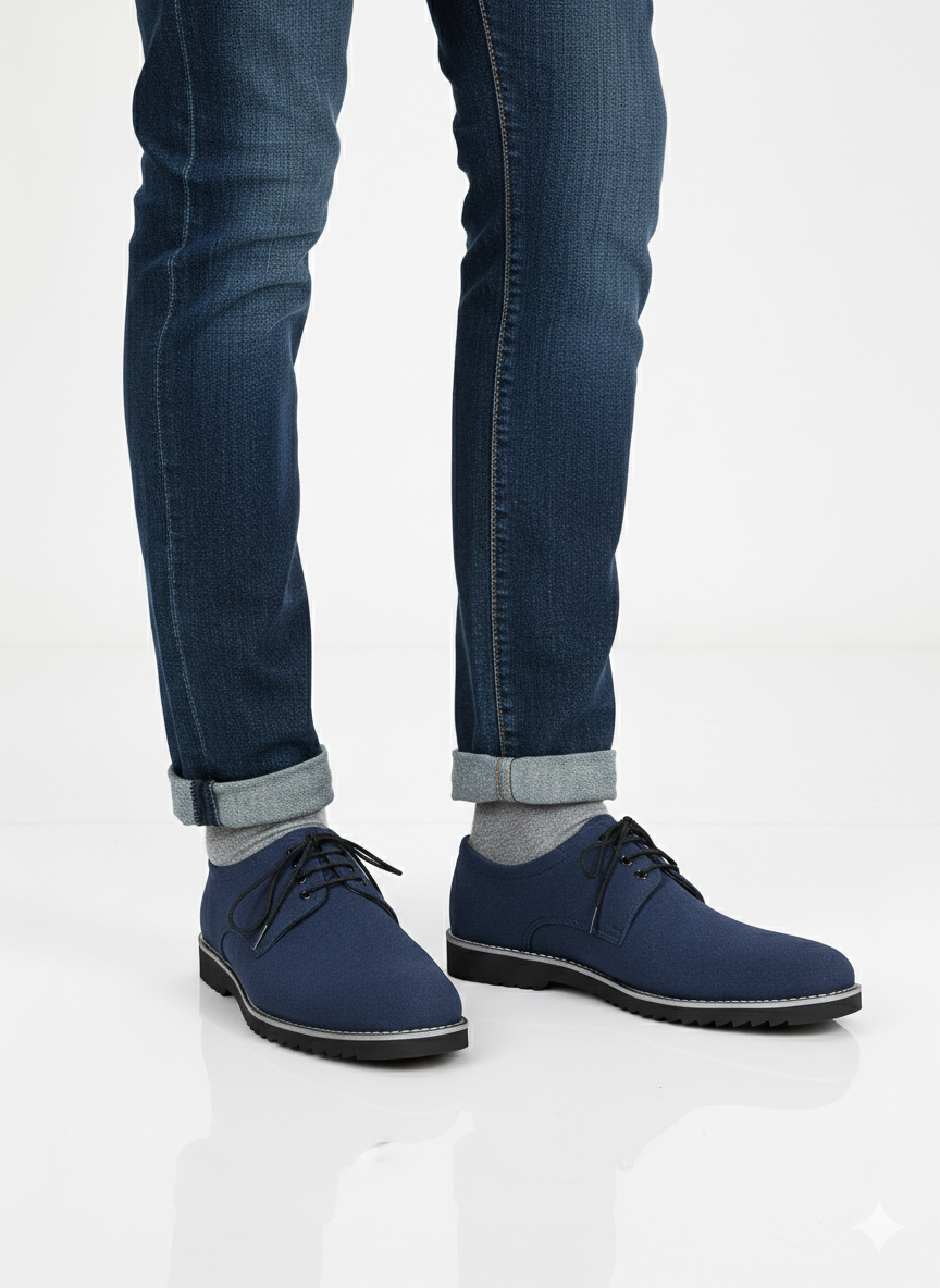 Leather neubek dress shoes 5817